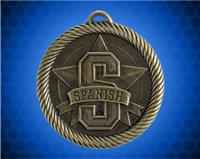 2 inch Gold Spanish Value Medal