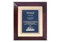 The 11 x 14 inch Cherry Finish Frame with Sapphire Marble Center
