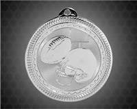 2 inch Silver Football Laserable BriteLazer Medal