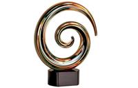 9 1/4 inch Swirl Art Glass