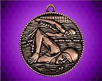 1 1/2 inch Bronze Swimming Female Die Cast Medal