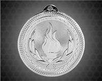 2 inch Silver Victory Laserable BriteLazer Medal