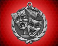 1 3/4 inch Silver Drama Wreath Medal