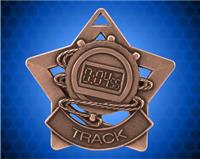 2 1/4 inch Bronze Track Star Medal