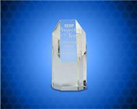 6 1/4 inch Clear Crystal Octagon Tower