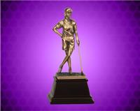 9 Inch Bronze Female Golf Resin Award 