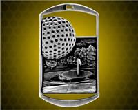 2 3/4 inch Silver Golf DT Medal