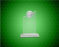 7 1/4 inch Clear Crystal with Inset Crystal Golf Ball on a Clear Base