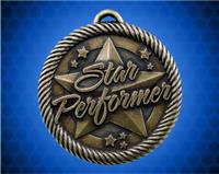 2 inch Gold Star Performer Value Medal