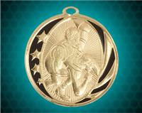 2 inch Gold Wrestling Laserable MidNite Star Medal