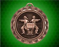 2 5/16 Inch Bronze Karate Spinner Medal