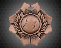 2 inch Bronze Baseball Imperial Medal