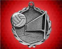 1 3/4 inch Silver Volleyball Wreath Medal