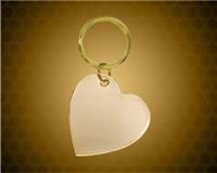 2 X 2 Gold Heart Brass Key Ring