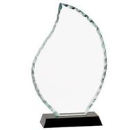 10 1/2" Flame Facet Glass on Black Base - FC13