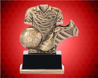 4" Soccer Jersey Gold/Bronze Resin