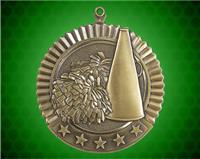 2 3/4 inch Gold Cheer Star Medal