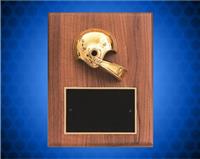 7 x 9 inch American Walnut Plaque with Gold Plated Medallion