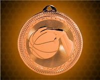 2 inch Bronze Basketball Laserable BriteLazer Medal