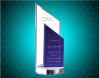 Crystal Blue Rectangle Award
