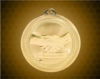 2 inch Gold Sportsmanship Laserable BriteLazer Medal
