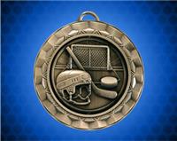 2 5/16 Inch Gold Hockey Spinner Medal