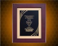 12 x 15 inch Rosewood Piano-Finish Plaque with Florentine Design Border