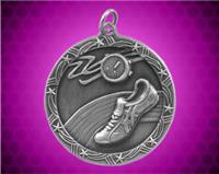 2 1/2 inch Silver Track Shooting Star Medal 
