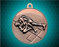 2 inch Bronze Wrestling Die Cast Medal